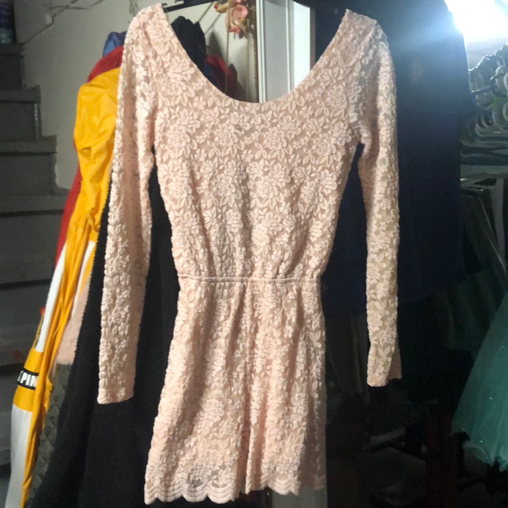 Nude pink romper